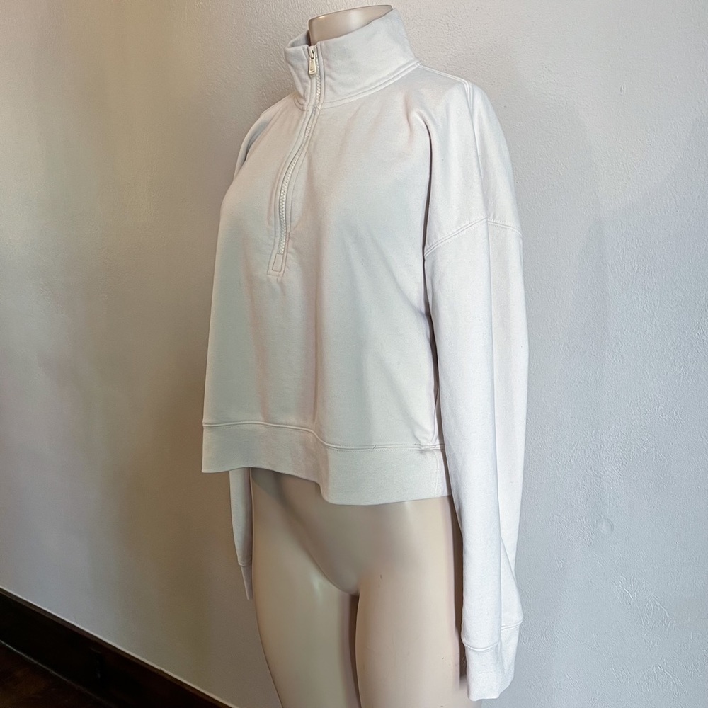 Fabletics Kat Half Zip Pullover Tapioca Sz Large - Picture 7 of 12